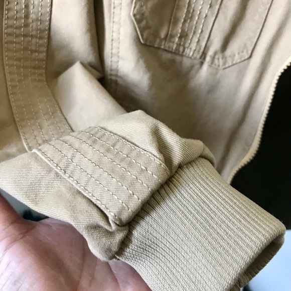 Kasild Military-Inspired Lined Khaki Denim Jacket, Size M - Picture 14 of 16